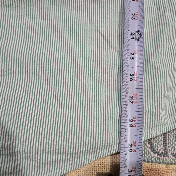 LL Bean Seersucker Striped Shirt Mens Sz XL Button Down Short Sleeves - Picture 2 of 8
